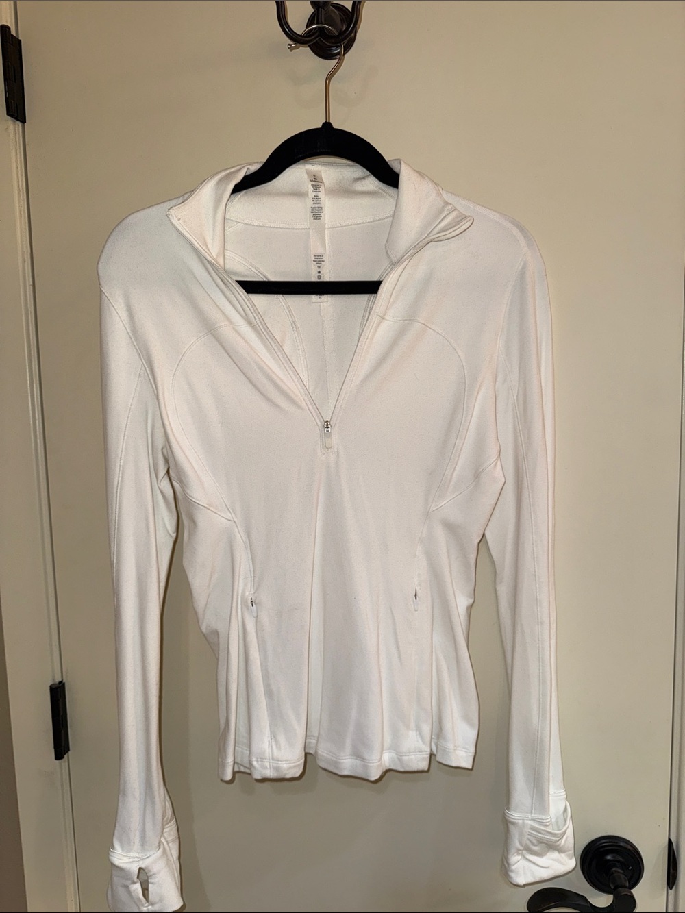 Lululemon White Half-Zip Active Jacket